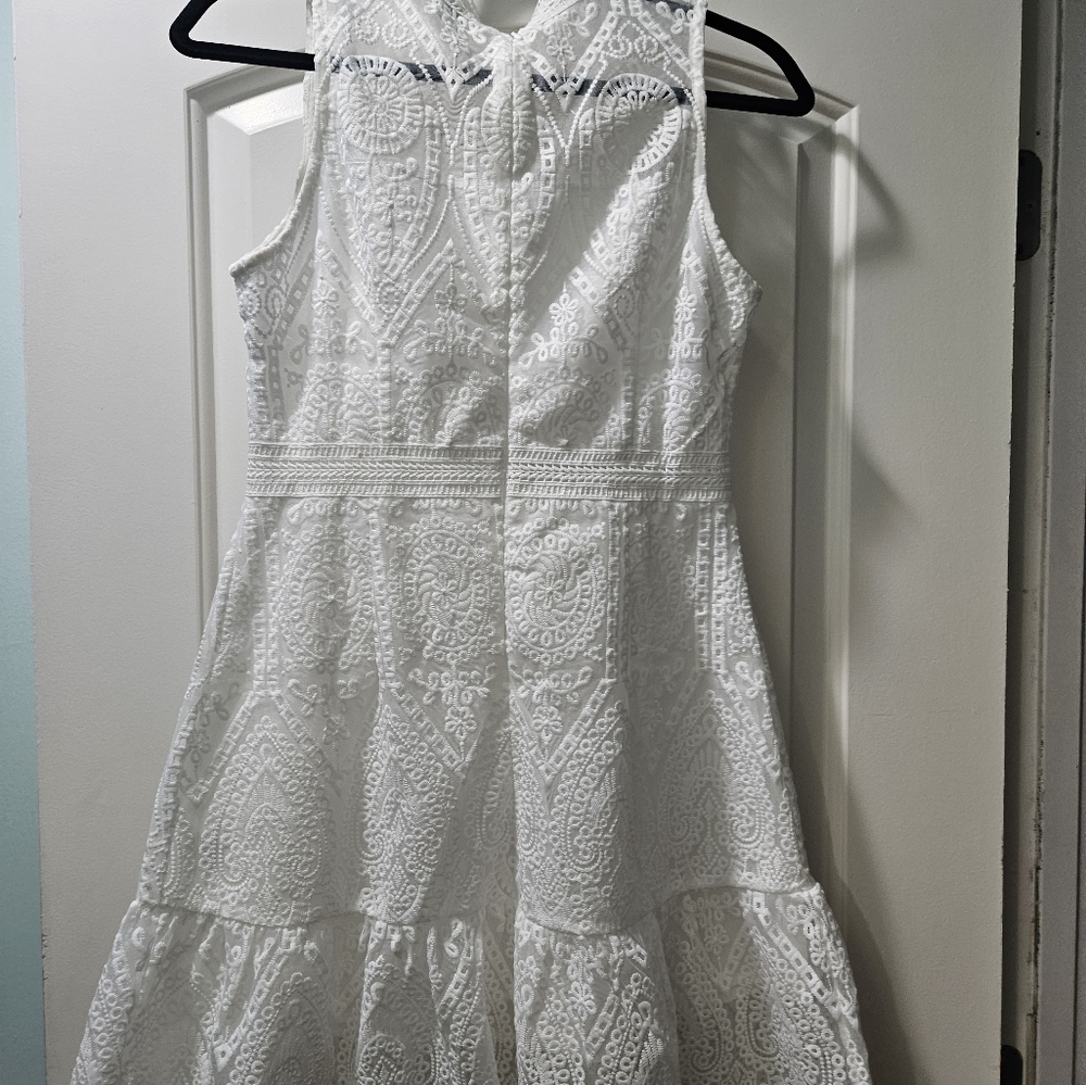 Miss Kelly  1999 lace white dress, size M